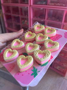 heart cookie earrings