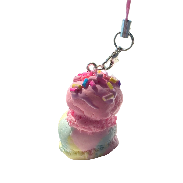 ice cream scoop phone charm
