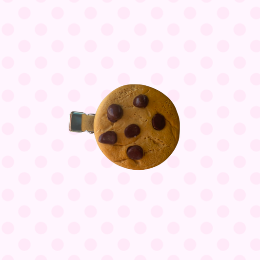 chocolate chip cookie hair clip