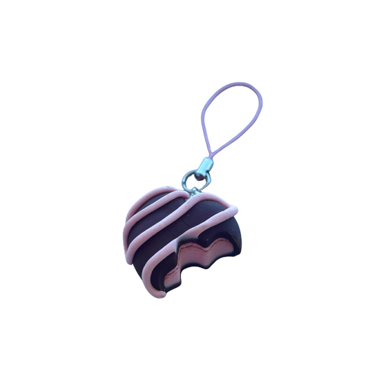 heart truffle phone charm