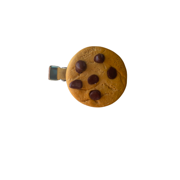 chocolate chip cookie hair clip