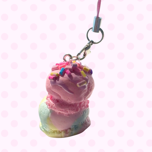ice cream scoop phone charm