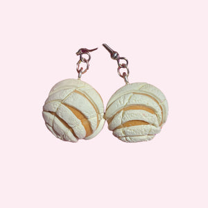 concha bread earrings