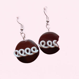 Chocolate cupcake earrings