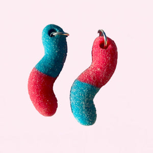 gummy worm earrings