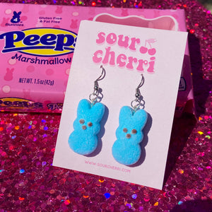 marshmallow peep earrings