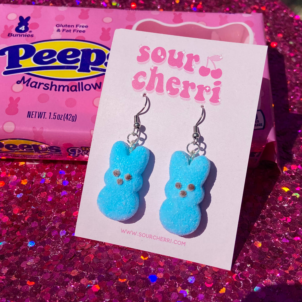 marshmallow peep earrings