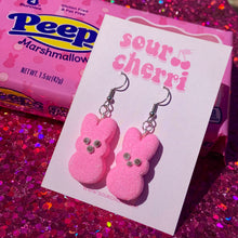 Load image into Gallery viewer, marshmallow peep earrings
