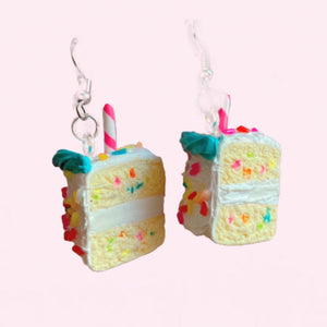 birthday cake earrings