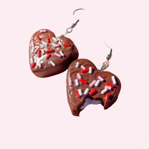 heart ding dong earrings