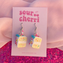 Load image into Gallery viewer, birthday cake earrings
