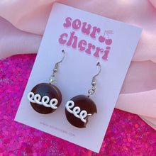 Load image into Gallery viewer, Chocolate cupcake earrings
